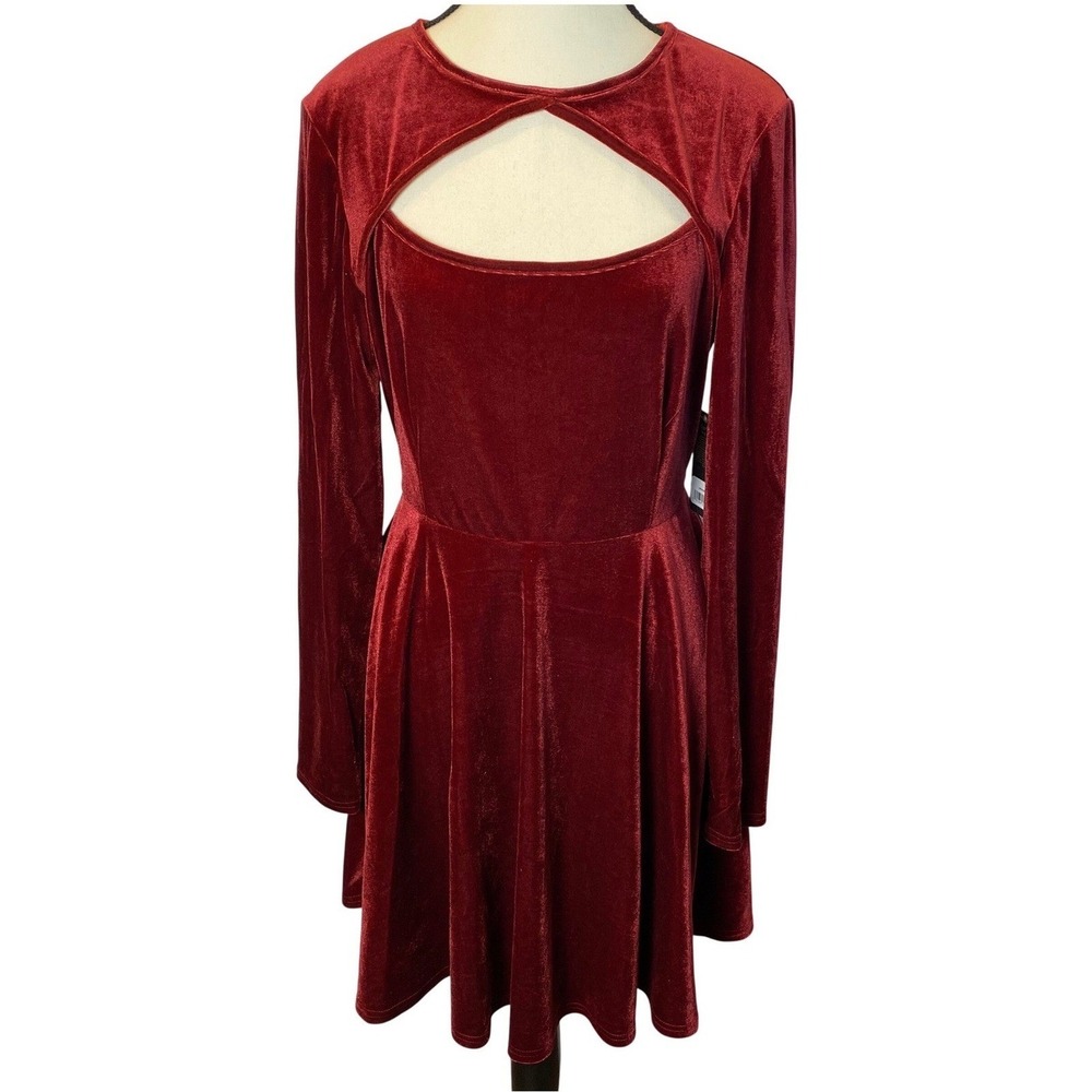 Wrangler Retro Velvet Long Sleeve Dress Medium Western Party Holiday Whimsygoth
